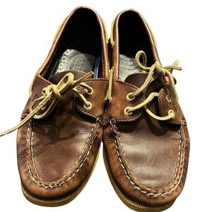 Sperry Top-Sider women’s 7 M brown leather classic boat shoes